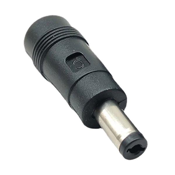 4.0x1.7mm Hun til Rund Hoved DC5.5x2.1 Han Socket Connector Adapter Sort 5.5X2.1