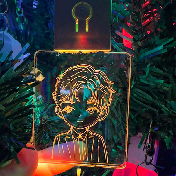 Akryl Ljusnyckelring Mini Portabel LED Nyckelring för Kvinnor Män Bil null - Heart