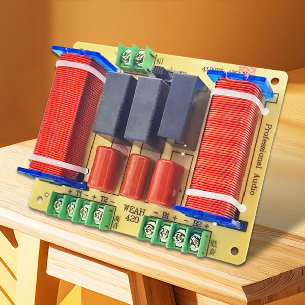 Audiophile Delefilter Kit til Højttalere, 400W Effekt, Justerbar Diskant/Bas