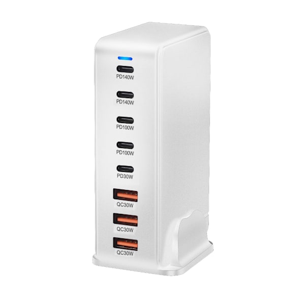 600W GaNs Laddare Bärbara Datorer USB C USB A Snabbladdning PD Laddning för Telefonladdare White US Plug