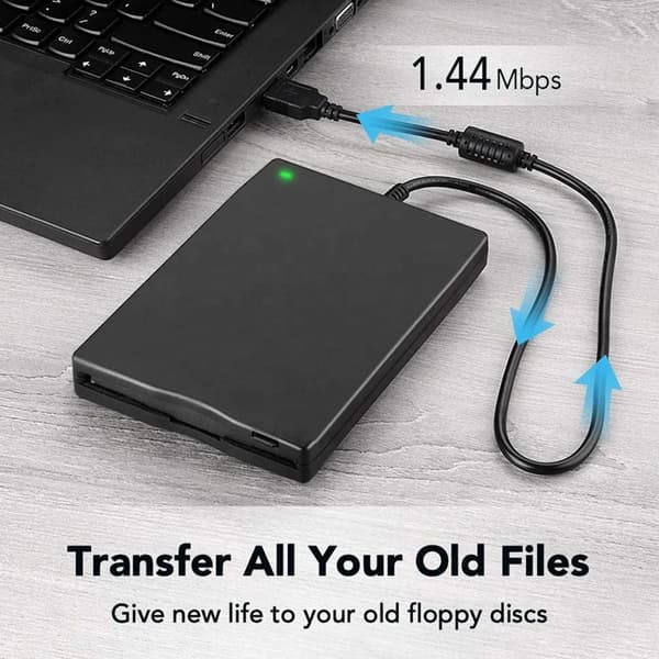 USB 3,5 tommer ekstern diskettedrev til software