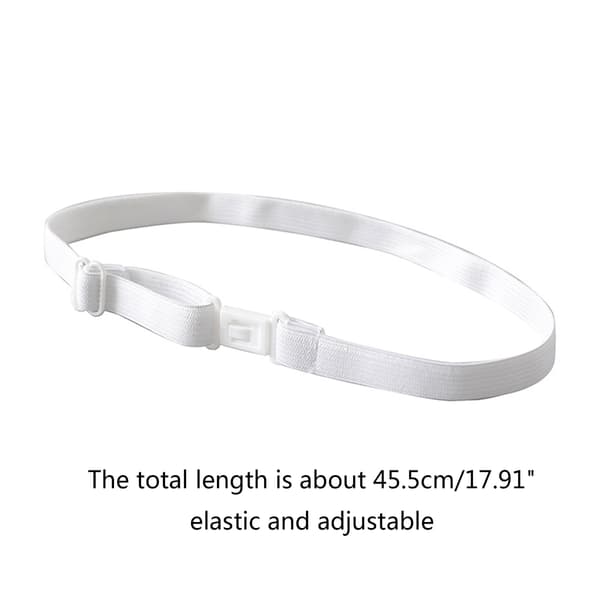 10 st DIY-tillbehör Justerbara flugor Elastiska remförlängningsbälten White insert deducti