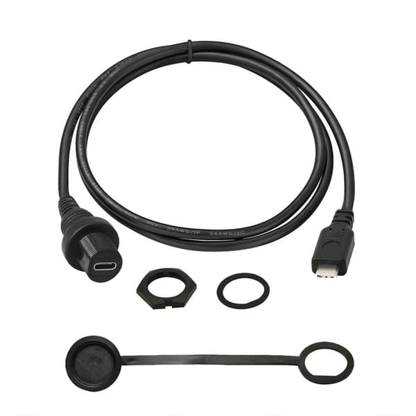 USB2.0 3.1 Typ C Instrumentbräda Infälld Förlängningskabel för Bil Båtar Motorcykel null - USB2.0