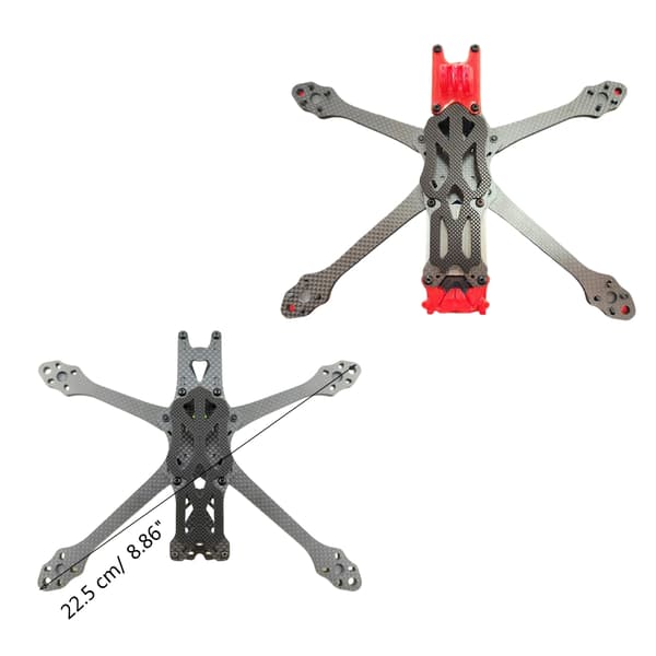 Kolfiber Quadcopter Flygram för APEXDC APEX FPV Freestyle Racing Flight null - Without printout