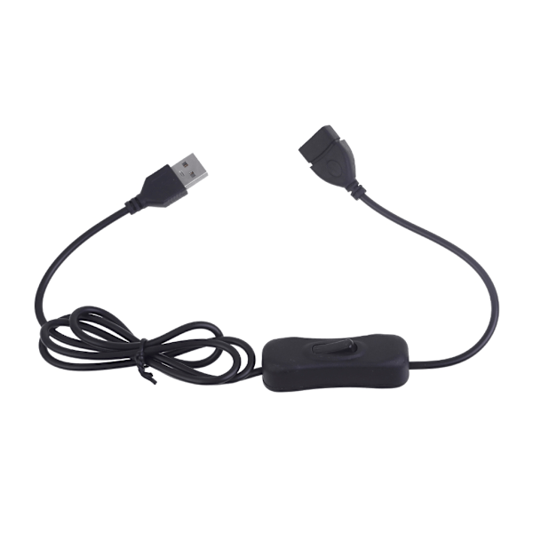 USB-kabel med knappkontroll Hane till Hona Strömbrytare PÅ AV Växla LED-lampa Linje 2m