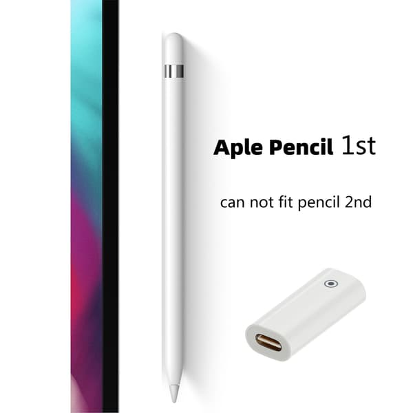 Stylus Touch Pen Strømadapter Laderomformer for Pencil 1. generasjon
