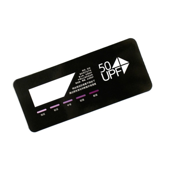 Uppgraderat UPF50+ testkort UV-testkort konstpapper UV-styrketestkort Återanvändning 1PC