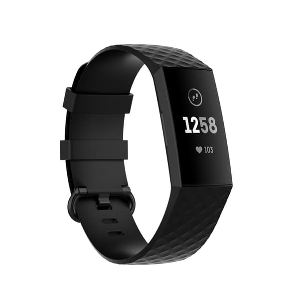 Kellon ranneke Fitbit Charge 3/4 TPE pehmeä hihna kellon rannekoru Eep purple