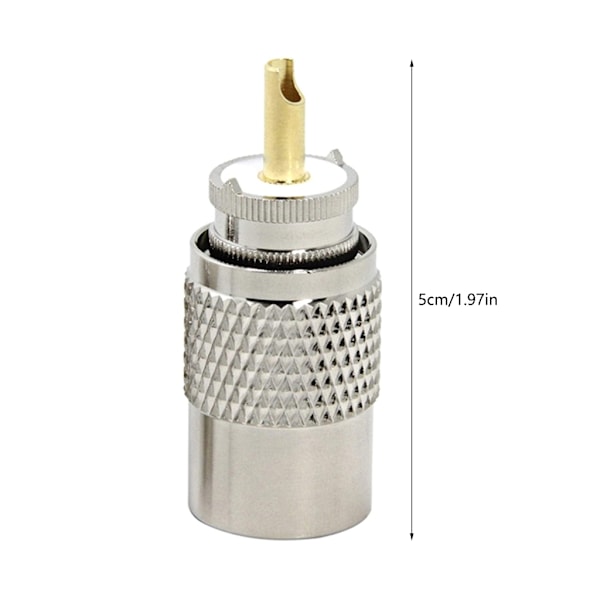 Kontakt UHF Hanplugg PL259 Lödbar RG8X RG59 RG8 Kabel Silverfärgad