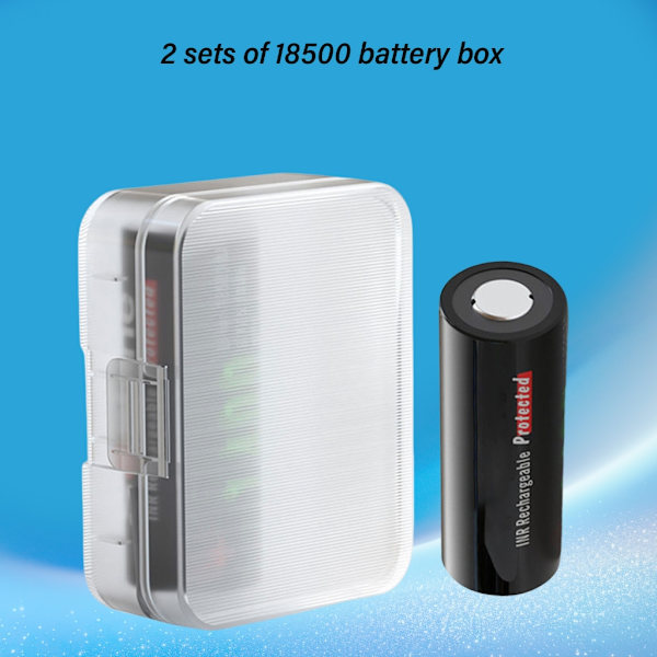 Durability18500 Batterifodral, Bärbar Hårt Plastfodral Damm- & Fuktsäkert Förvaringslåda för 18500 Batteri Utomhusbruk