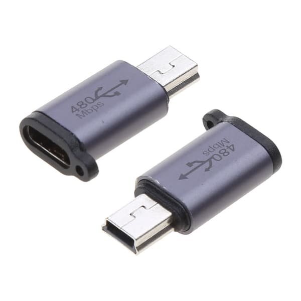 Usb-C - Micro USB -sovitin, Type-C naaras - Micro Usb uros -muunninliitin null - Type C to Mini USB