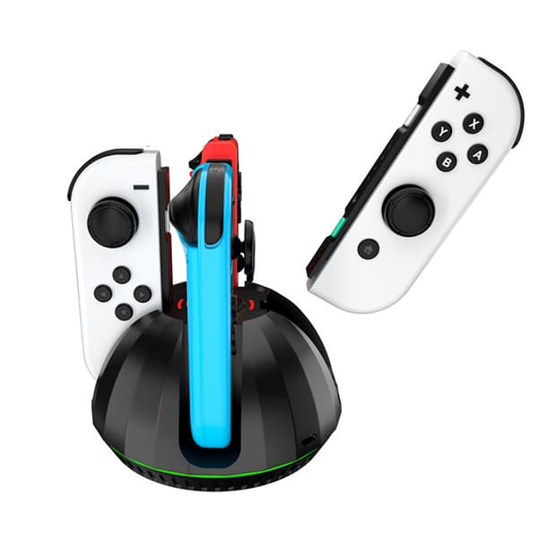 4-i-1 Controller Oplader Dock Station til Opladelig Holder til Switch OLED
