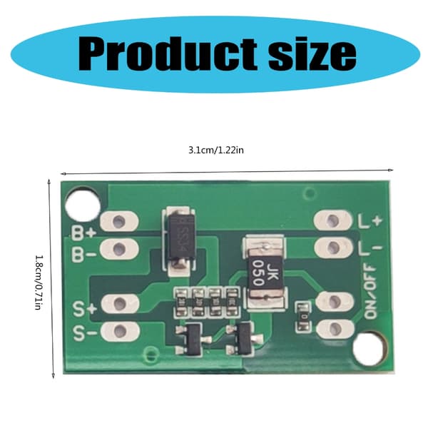 Automatisk LED-lys Solcelleladekontrollkort 3.7V 4.2V 8.4V 12V