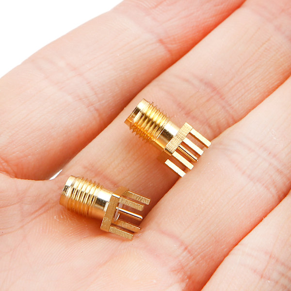 10 st SMA Honkontakt Löd PCB-kortmontering RF-kontakter Rakt Adapter