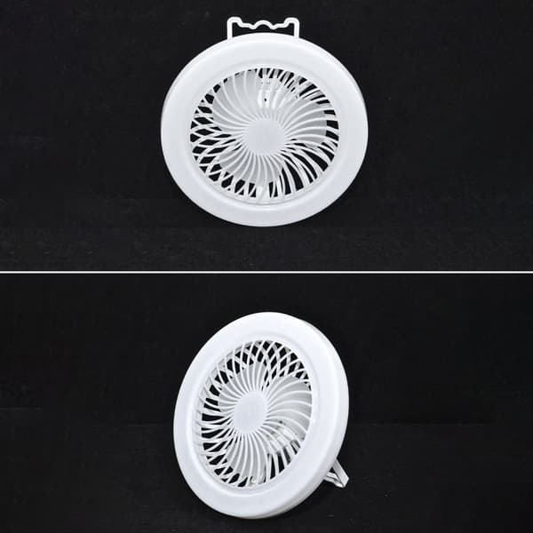 9-tommer USB Genopladelig Campingventilator Med 3 Hastighedsindstillinger Og 3 Farvelys Til Indendørs Udendørs Brug null - 3000mah