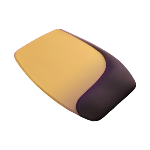 Komfortabel silikonmusematte med ergonomisk håndleddsstøtte, myk for kontoret Yellow brown