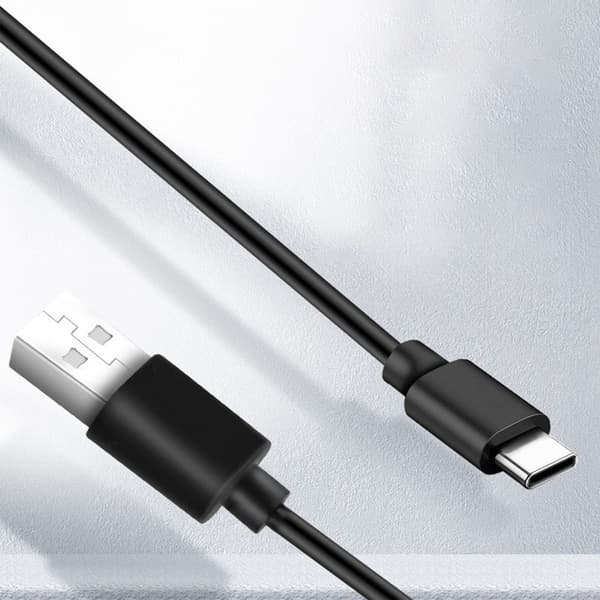 USB til USB C Kabel Type C til USB Kabel Hurtig Opladningskabel til S24 S23 S22 S20 Black 5V1A