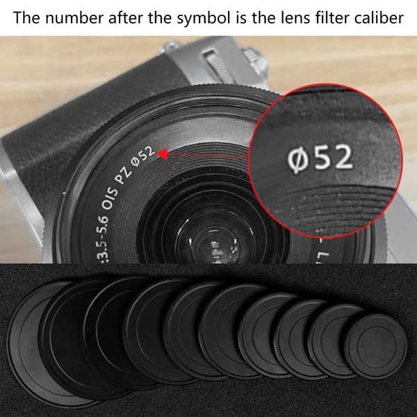 Objektivdæksel, støv- og ridsebeskyttelse, flere størrelsesmuligheder til DSLR-teleskoper null - Lens cap 72mm