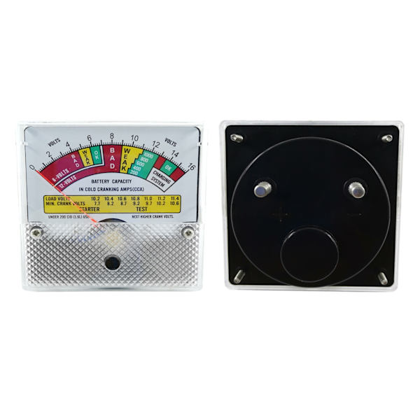 Batterivoltmeter DC 6V/12V/16V Batterikapacitetsindikator Spänningsmätare för de flesta bilar Universal Batteritestare Checker