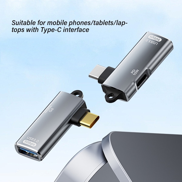 USB C Hane Till USB A Hona Adapter med 5Gbps Hastighet för Laptop och Telefon Black - 100W