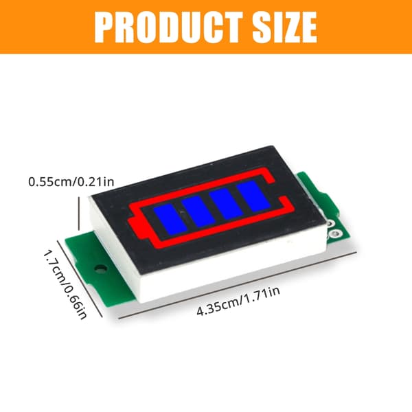 LiBatteri Kapacitet LED-Display Modul För Litiumbatteri Kapacitet 1S Till 8S Green