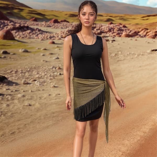 Glitterende dusker Trim Sarong Wrap Strandovertrekk Lett Polyester Skjerf for kvinner Black silver wire