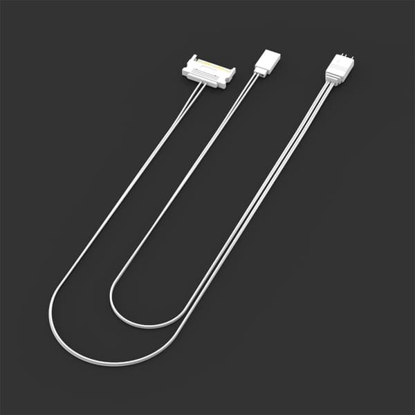 1 kpl 5V 3Pin 5V 3Pin ARGB-ohjaimet SYNC-sovittimet kaapeli emolevyille SYNC White