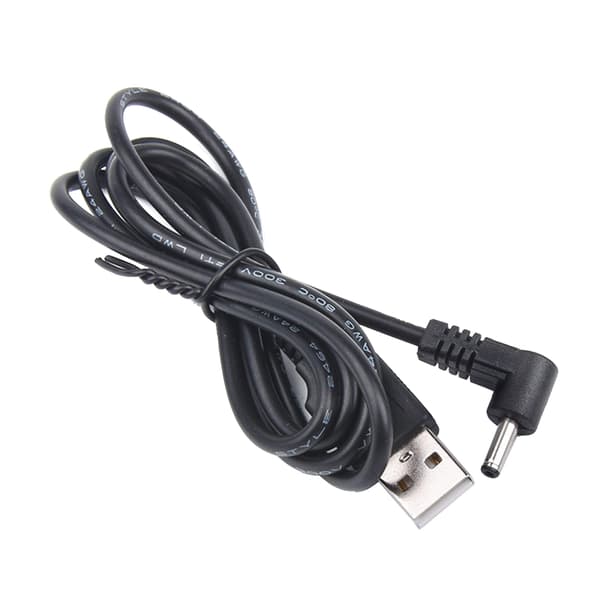 USB A han til 3,5 mm x 1,35 mm hanstik DC strømadapterkonverterkabel Black