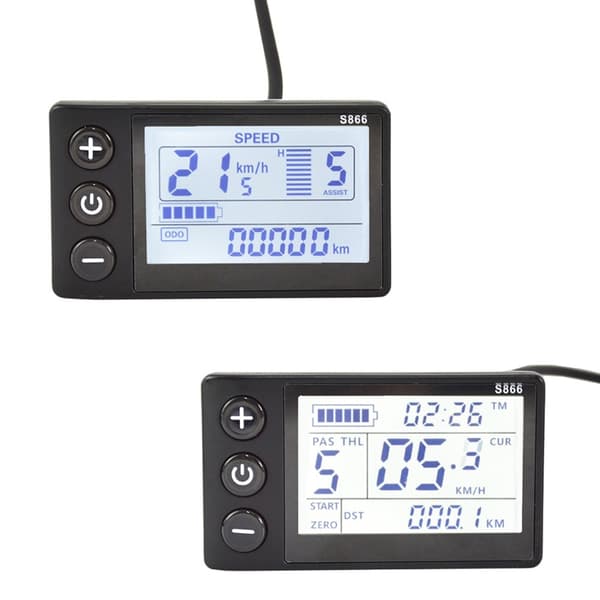 Elektriska Cyklar LCD S866 Display 24V 36V 48V Elcykel Intelligent Kontrollpanel Display Elektrisk Scooter null - Type A