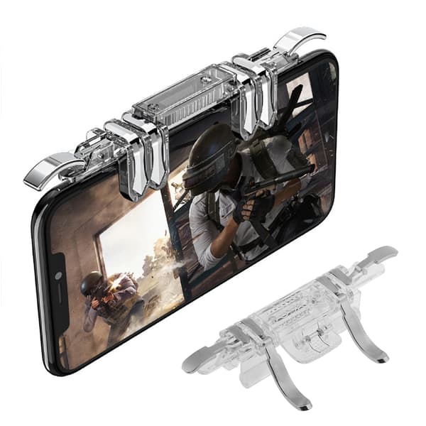 Metallisk Mobil Trigger Spelkontroll Spelkontroll för Smartphone Eldknapp Syfte för Nyckel Joystick