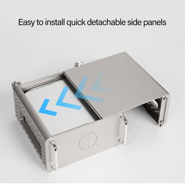 Skrivebordsstander til Mini Desktop Vertikal Holder Fuld Beskyttelse Nem Installation Silver