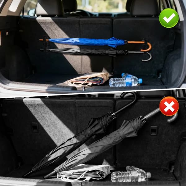 Universal Bil Sæderyg Paraplyholder Ingen Boring Nødvendig Til Køretøj null - Large white