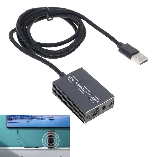 USB til 3,5 mm og optisk lydkonverter til fordybende gaming 20com