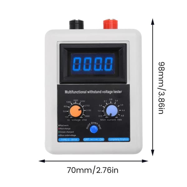 Multifunktionsmåler Diode Triode Spændingskapacitetsmåler Modstå Spændingstester IGBT Transistor Tester 50-3700V Green