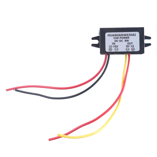 Vattentäta Buckk-omvandlare 12~24V till 8V 1A Strömförsörjningsomvandlarmodul för bil LED-display, motor