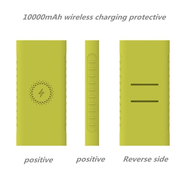 Silikonskydd för Fodral Till xiao mi powerbank 10000mAh PLM11ZM WPB15ZM/PLM13 Green