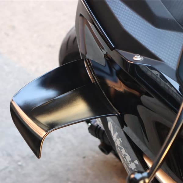 Spoiler Aerodynamisk Vinge Motorcykel Tilbehør Sidekåbe Winglets Vindvinge Glossy black