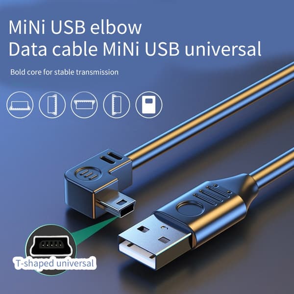 USB2.0 Han til Mini USB Han Stik Forlængerledning Dataoverførselslinje til MP3 15cm - Up