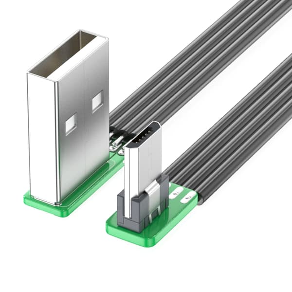 90 graders USB till Microed USB-kabel för effektiv laddning och datasynkronisering 480 Mbps 10cm - USB left