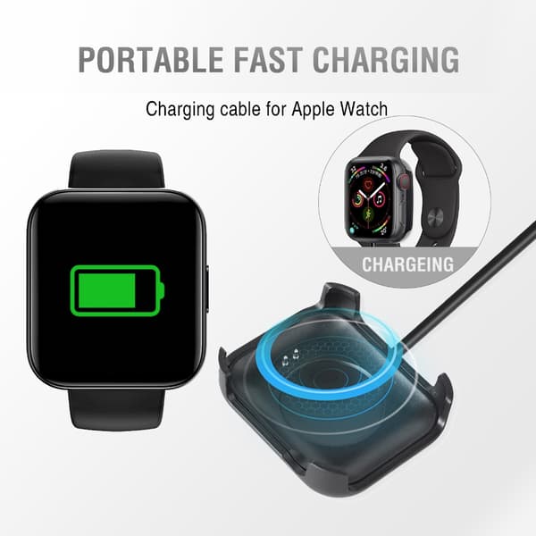 USB-baseladerholderstativ for Smartwatch HW18 ladeadapter