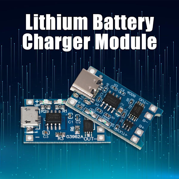 5 stk. Type C/Micros USB-grensesnitt 18650 Litiumsbatteri Lademodul TYPE C interface