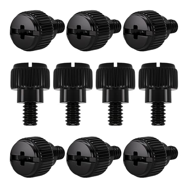 Tommelskruer i metall 6#32 for montering av datamaskinunderstell Black