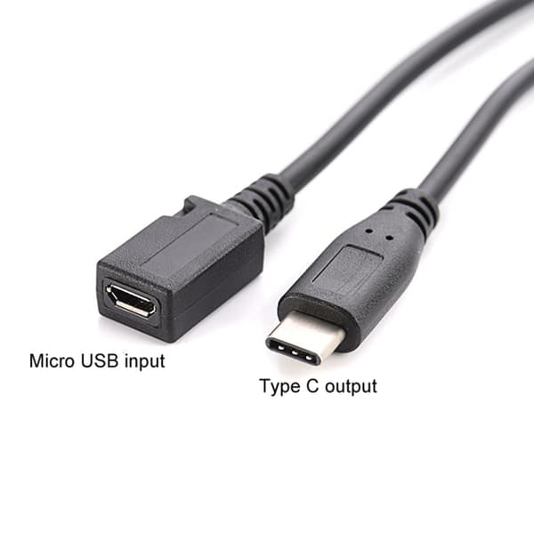 TypeC UsbC han til MicroUSB hun adapter konverter datakabel til telefoner tablets