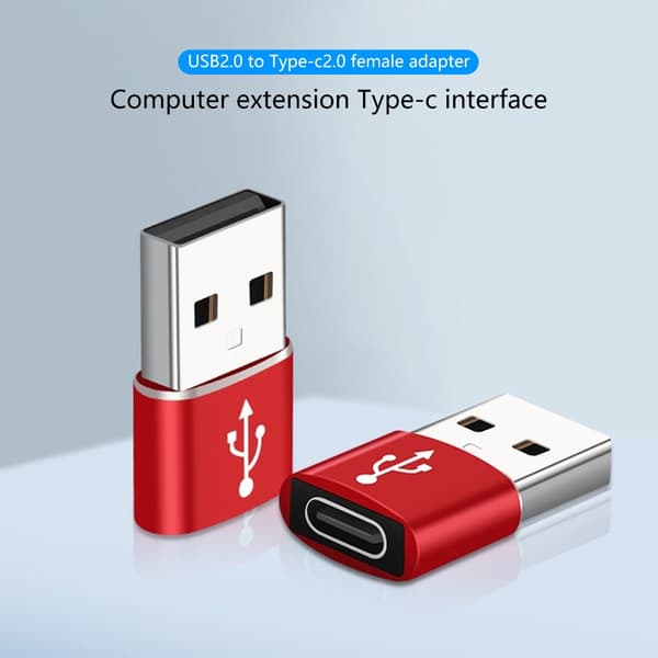 Aluminium TYP C till USB OTG-omvandlare Ström och Data USB till USB C-adapter Glod