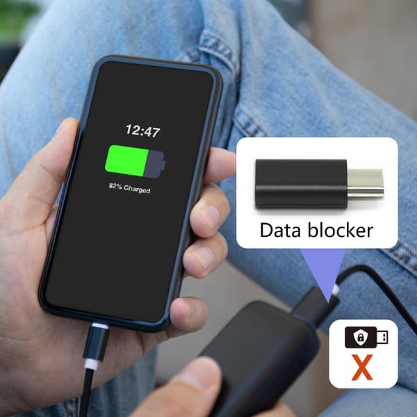 Typ C Datablockerare med snabbladdningsfunktion för alla enheter Endast laddning null - 1pc