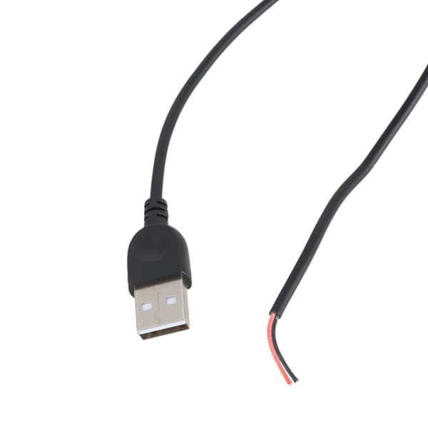 USB-förlängningskabel med strömkontakt, USB hane 2-polig pigtail-kabel för 5V USB-strömadapter