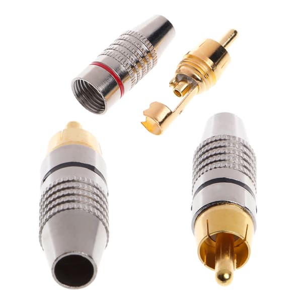 Forgyldte Audio RCA-stik til AV-systemer Koaksialkabel Audioadaptere
