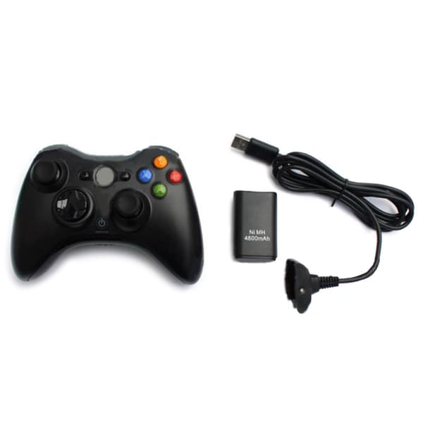 Genopladelig Controller Batteripakke, 4800mAh Kapacitet, Gamepad Opladningssæt til Controller til med USB Oplader C Black