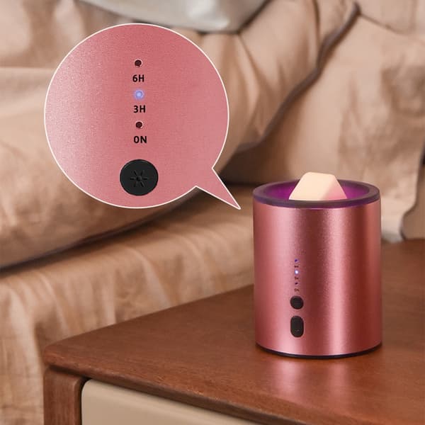 USB Aromaterapi-enhed til voks og olier med blødt glødelys White