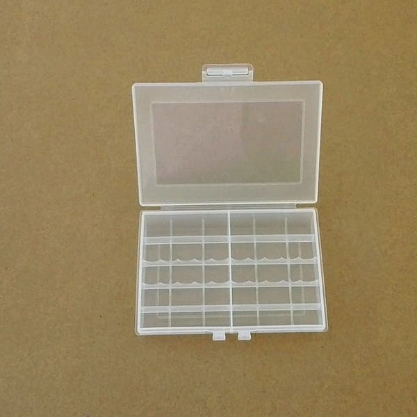 PP Plast Batteriopbevaringskasse Plastopbevaringsboks til 2A 3A Batterier Black